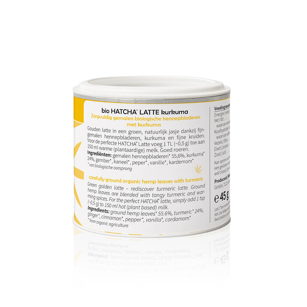 Hatcha Latte Kurkuma Bio 45gr van Medihemp - Afbeelding 2