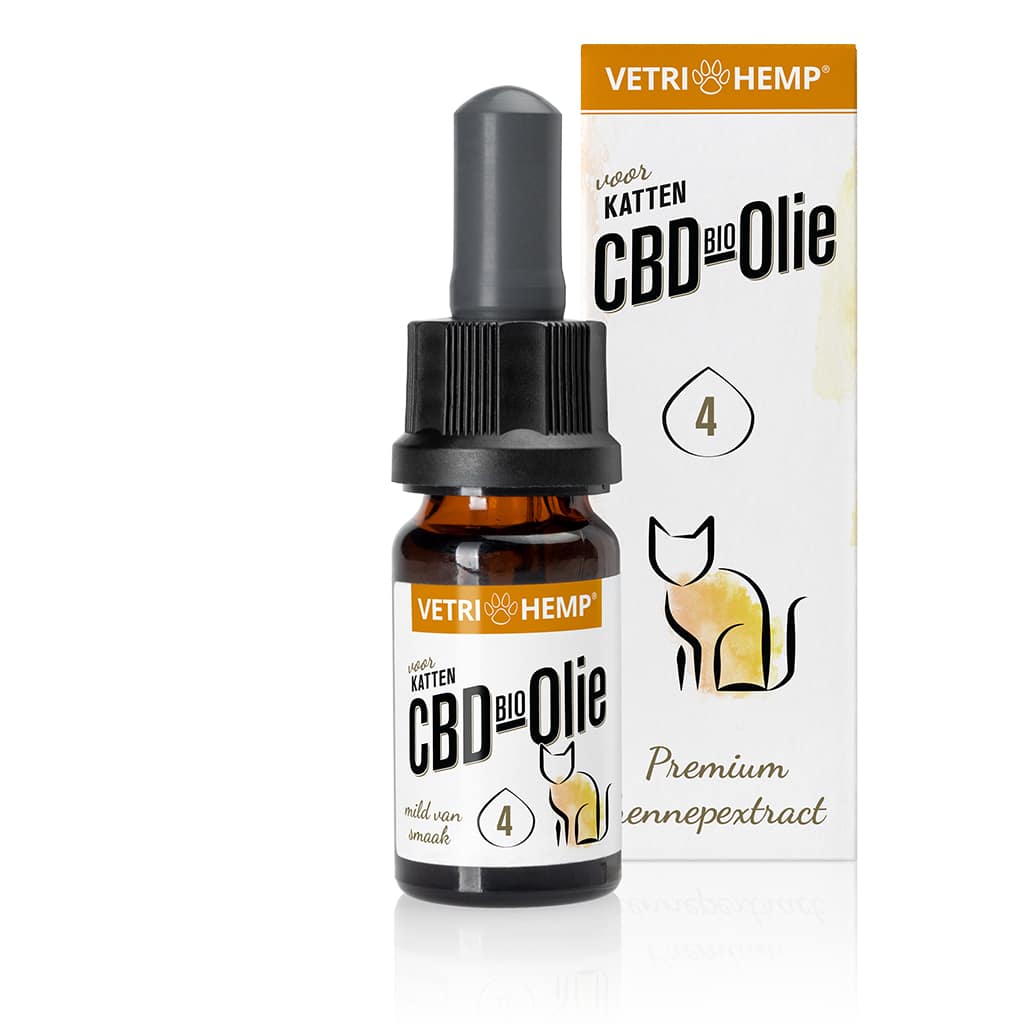 CBD Olie voor Katten Bio 4% 10ml, Vetrihemp
